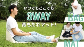 1分で取り付け可能！カスタマイズができる3WAY背もたれマット!