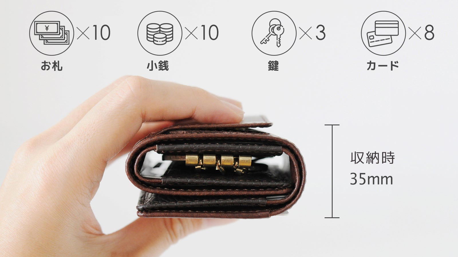 Yoshinaさんのコンパクト財布 キャッシュレスのお供にも良さげ。シンプルで上品な国産レザー