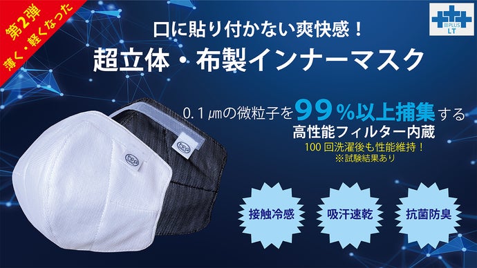 口元快適！【マスクが口に貼り付かない、超立体・布製インナーマスク