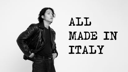 革から製作までイタリアマスターピースのラムスキン・ライダース  