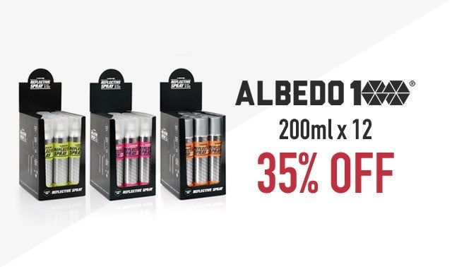 暗闇で光に反射！安全のための反射スプレーAlbedo100「アルベド  