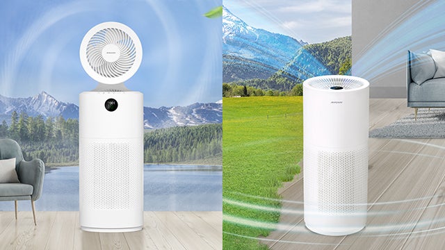 空気清浄機AIR PURIFIER 空気清浄機とサーキュレーターをIoTで1つに。清浄した空気を風に乗せ