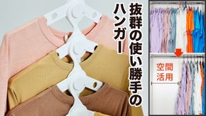 簡単！左右・垂直ペースを活用して収納スペース拡大！斬新なウイングハンガー