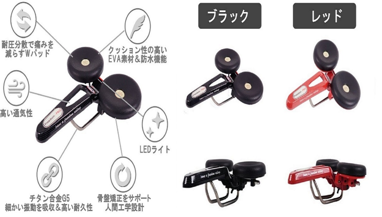 makuakeマクアケ自転車サドル Freedom-PRO 女性Lサイズ黒 バイクパーツ