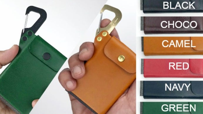 下げる、繋ぐ、身に着ける！カラビナと革の一体感ポップアップする