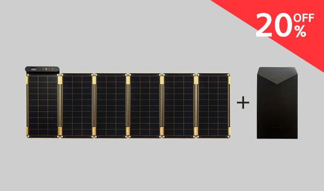 世界で最も薄くて軽い！どこでも持ち運びできるソーラー充電器 