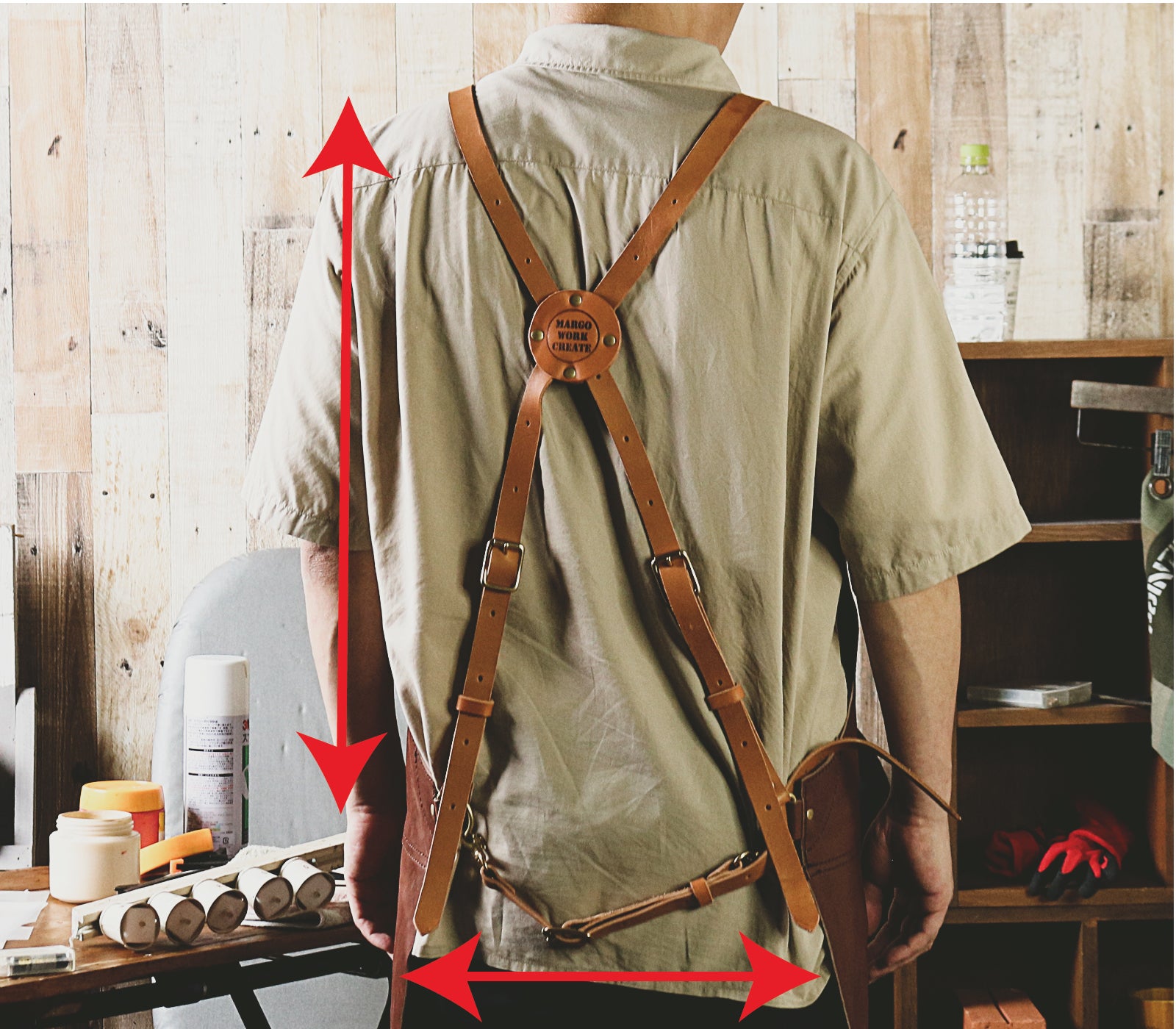 【新品未使用】本革製エプロン 楽天市場】レザー調 エプロン メンズ 防水エプロン PUレザー エプロン