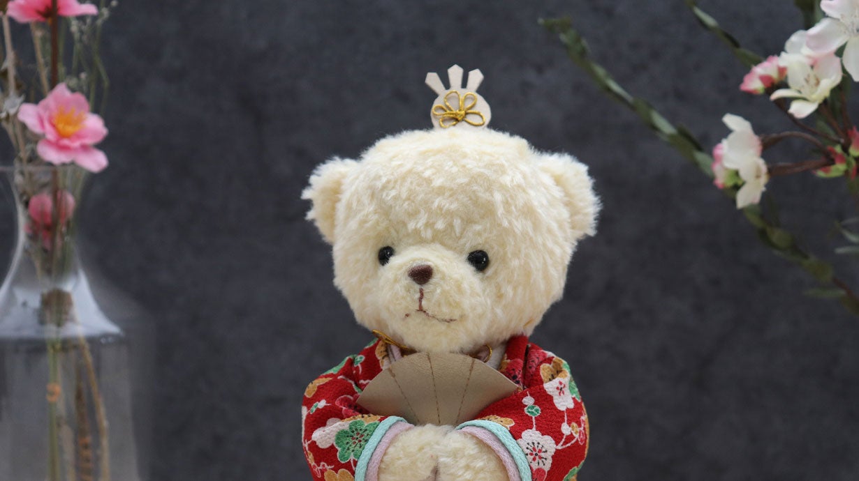プティルウが作る、優しいお顔のおしゃれでかわいいお雛様「テディベア