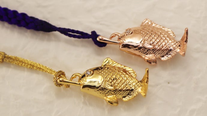 日本のふくもの！皆様にお福分け 鯛金（大金）根付の縁起物