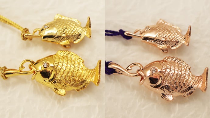 日本のふくもの！皆様にお福分け 鯛金（大金）根付の縁起物