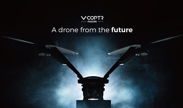 最大飛行時間50分を実現した斬新デザインの最新ドローン「V
