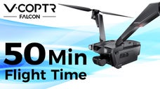 最大飛行時間50分を実現した斬新デザインの最新ドローン「V-COPTR」