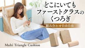 【いつもの姿勢が超快適に】形を変えて足・腰・首をサポート！極楽マルチクッション