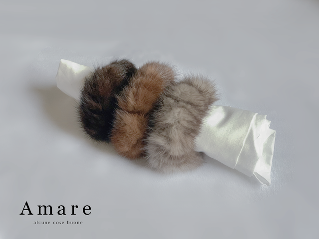 天然毛皮を手軽なファーアクセサリーに 高級毛皮を再利用して小物を