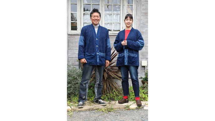 kasurira カスリラ ジャケット デニム　コート　藍色　絣　シャツ風 カスリラ オンラインショップ