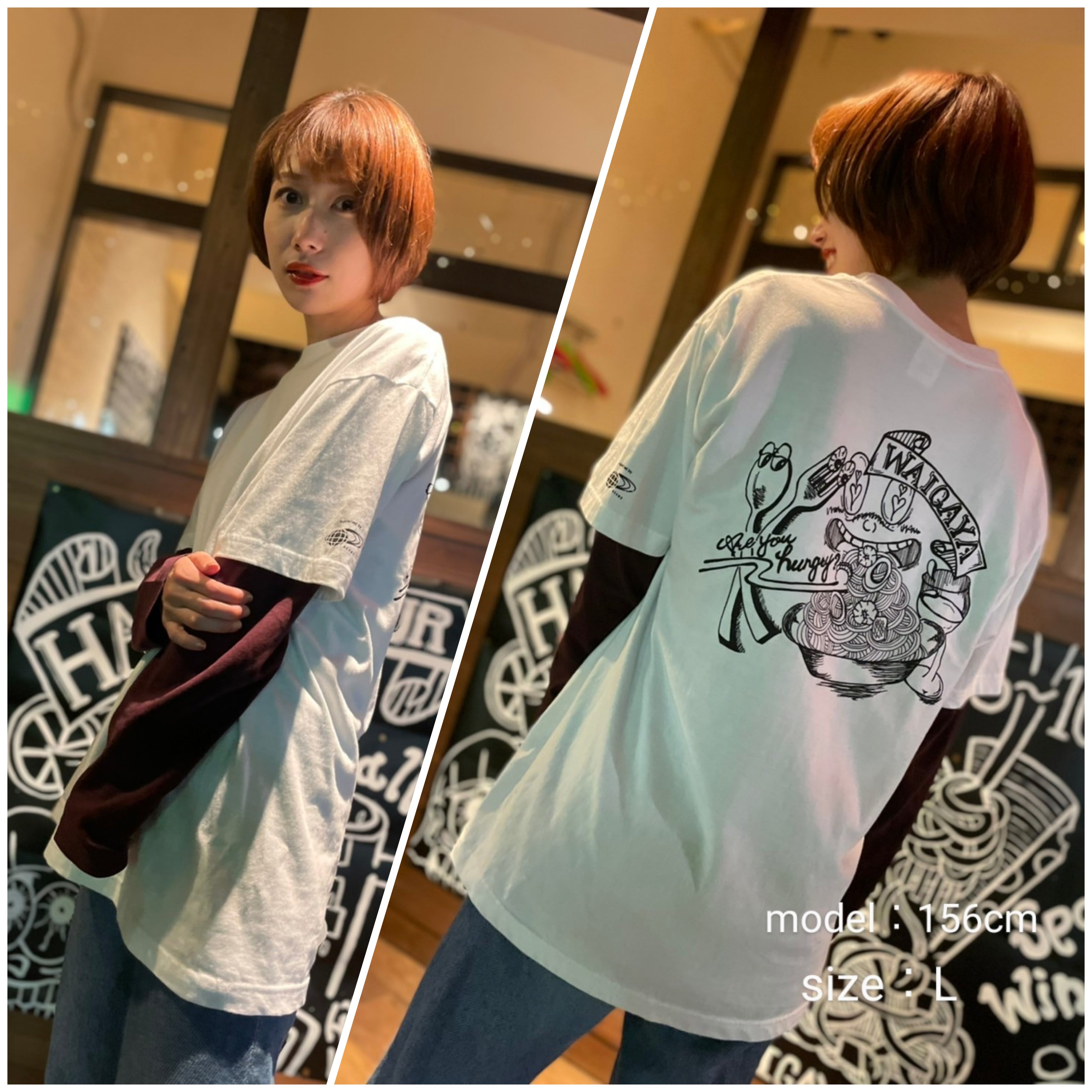 BEAMSスタッフが飲食店を応援します！！ WAIGAYA桜新町コラボTシャツ