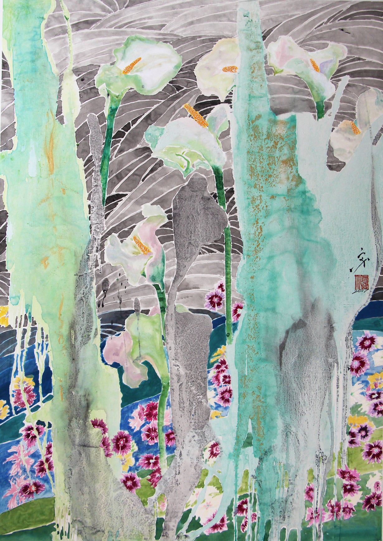 画家が開発！天然原料で作る美しい伝統色の絵の具「膠(にかわ)顔彩-錦