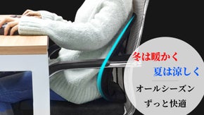 背中ずっと快適！　温風も冷風も対応可能で椅子につけられる背中パッド