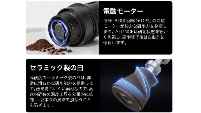 挽きたてを楽しむ。贅沢なコーヒータイムを実現 ミル付き