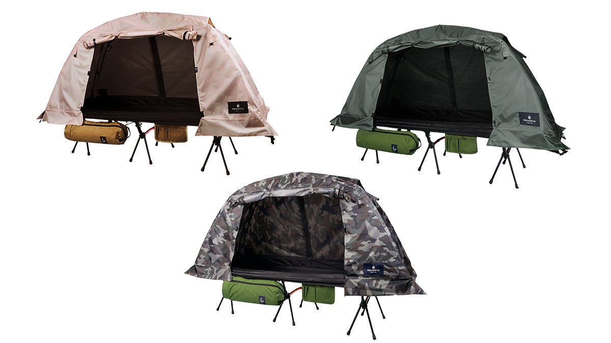 ナチュラルドロップ 高床移動式タイニーテント コット グリーン