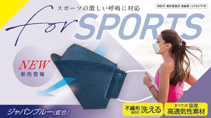 激しく呼吸をしても口元に吸い付かないスポーツマスク（第２段）
