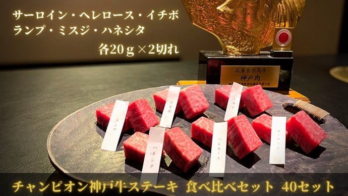 一度のセリでたった1頭【チャンピオン牛】×【希少部位】神戸牛食べ比べ