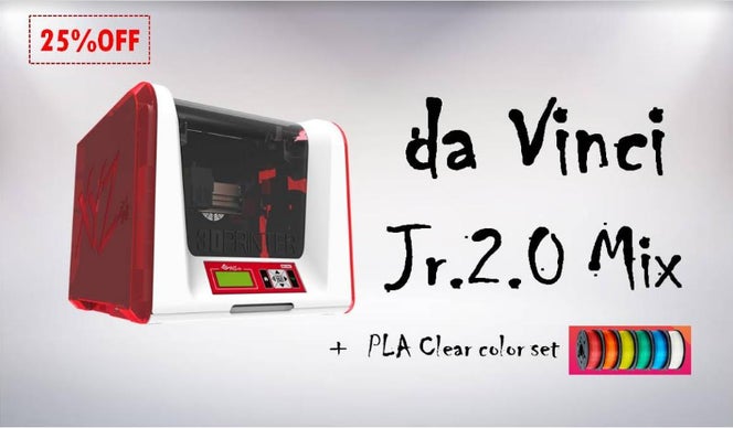 【3Dプリンター】フィラメントタイプ　ダヴィンチJr.（新生活にぜひ！） 他社のフィラメントも使えるプロ向け小型3Dプリンタ「ダヴィンチJr