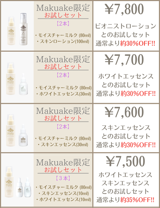 ビオニスト 美容液 3本 試してみた】Bionist bio skin essence Bionist
