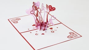 バレンタインに大切な人へ贈りたい！とびきり素敵な３Ⅾアートの「ラブポップカード」