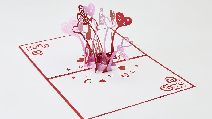 バレンタインに大切な人へ贈りたい！とびきり素敵な３Ⅾアートの「ラブポップカード」