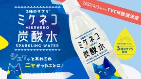 3種のサプリ ミケネコ炭酸水 9種類のビタミン 亜鉛酵母 L-オルニチン配合