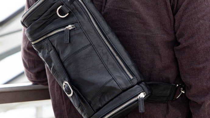 第10弾」4つの使い方が出来る！上質なリメイクレザードラム式バッグ