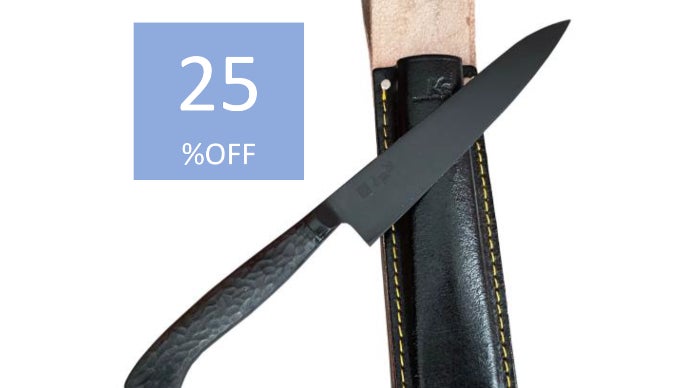 黒いナイフ型アイテム 剣謙心] アウトドアナイフ YaibaII 黒染め キャンプ用品 アウトドア