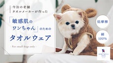 【敏感肌のワンちゃんに】今治産タオルで作る、肌にやさしい小型犬専用タオルウェア