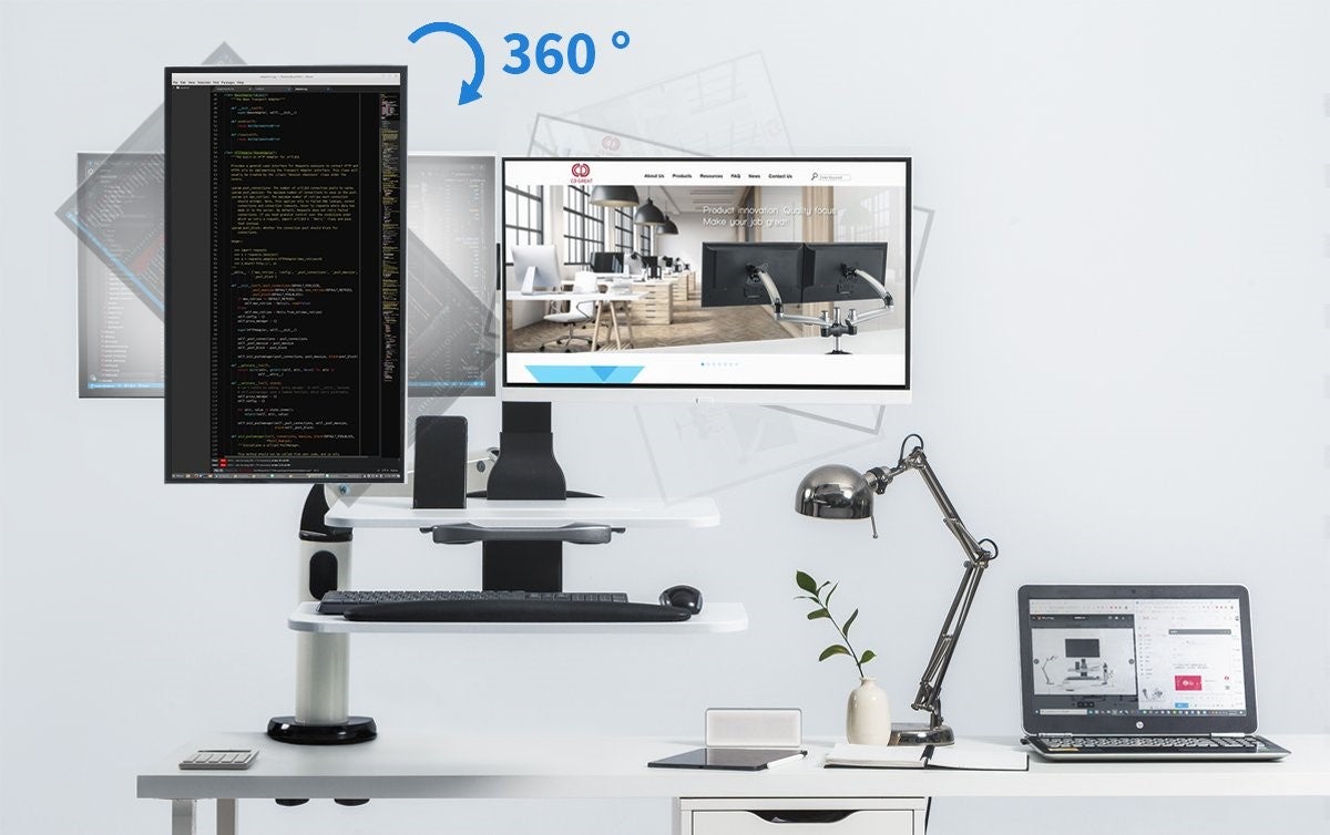 未使用品iErgoArm デュアルモニターアーム sit-stand 未使用品iErgoArm デュアルモニターアーム sit-stand 未使用品iErgoArm