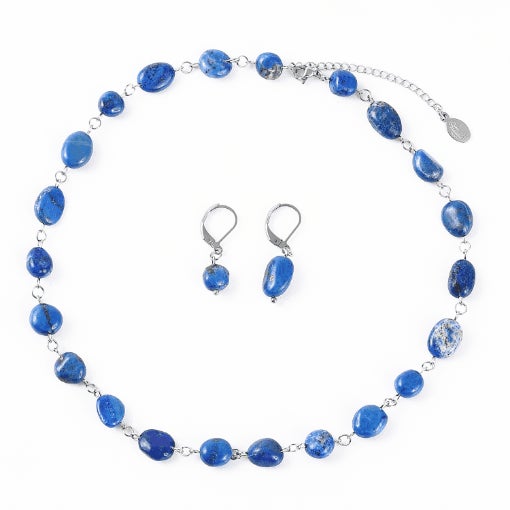 心強いあなたの味方♪ラピスラズリの天然石マクラメネックレス