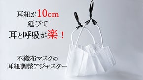 不織布マスクの耳痛を軽減！ 耳と呼吸がラクラク♪ 35ｍｍ顔からマスクが離れる！