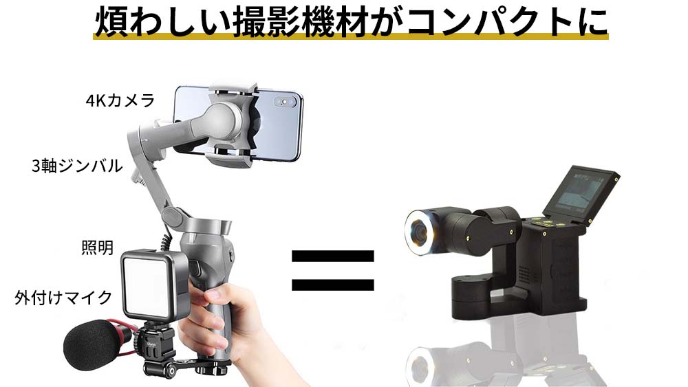 日常を映画作品に！プロ級の映像が手軽に撮れるジンバル搭載4Kカメラ