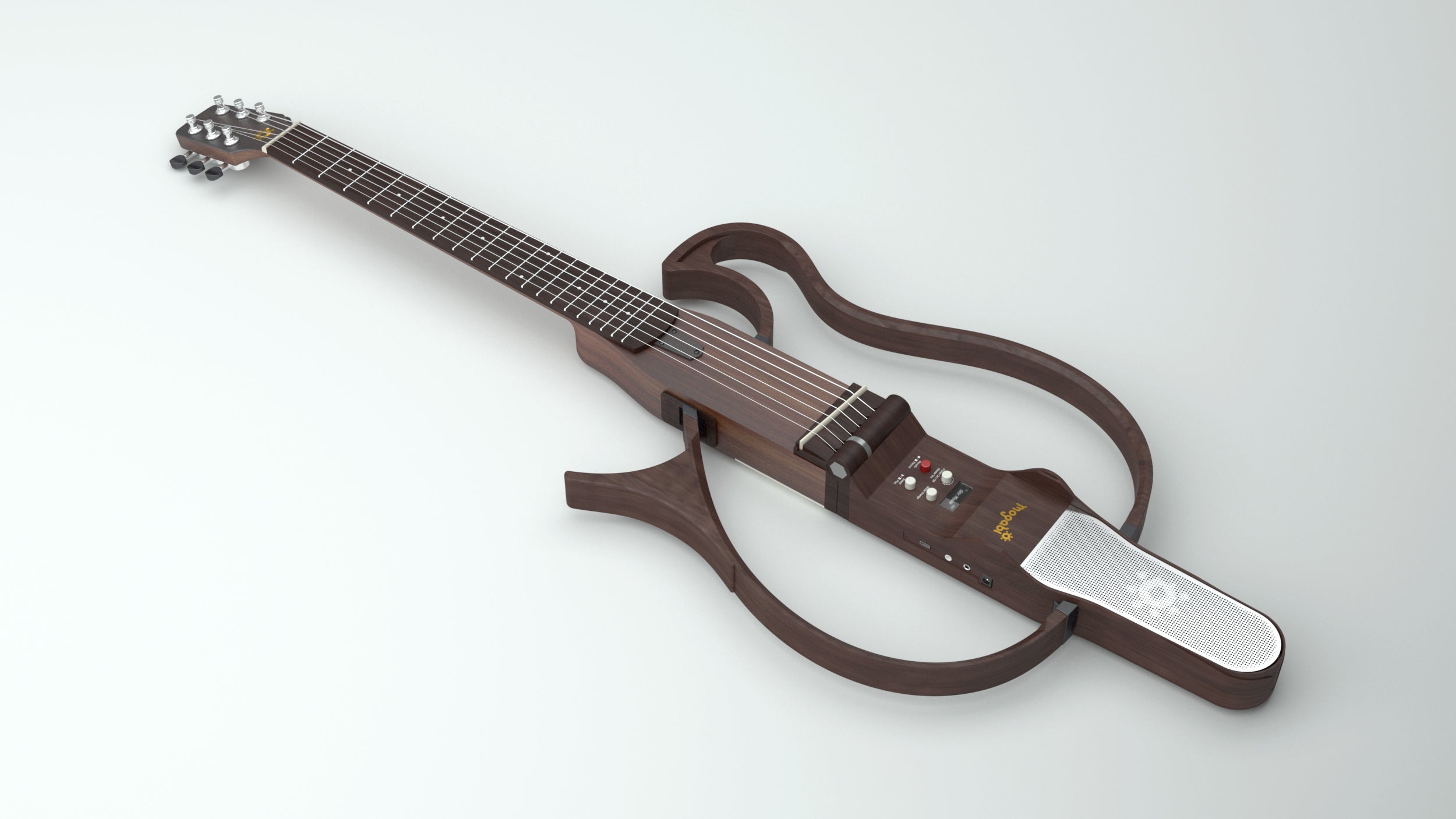 ギター　レフティ 折り畳み可！アンプなしで音源だけ録音OK！サイレントスマートギター