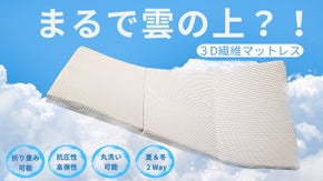 究極の睡眠環境へ！接着剤とホルムアルデヒドゼロの水洗いOKな『繊維マットレス』