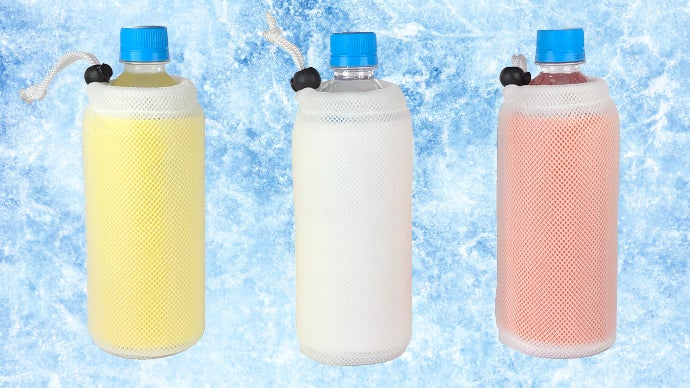 ドリンクボトルカバー 水色 500ml対応 キャンプやアウトドア、公園など、どこでも冷えたドリンクを飲める