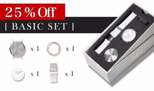 自分だけのオリジナルを。ベルトも文字盤も気軽に着せ替えできる腕時計