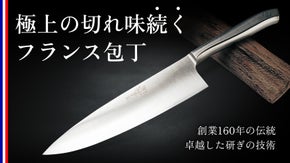 料理大国フランスのプロも認める！スタイリッシュなデザインと切れ味続く高級包丁