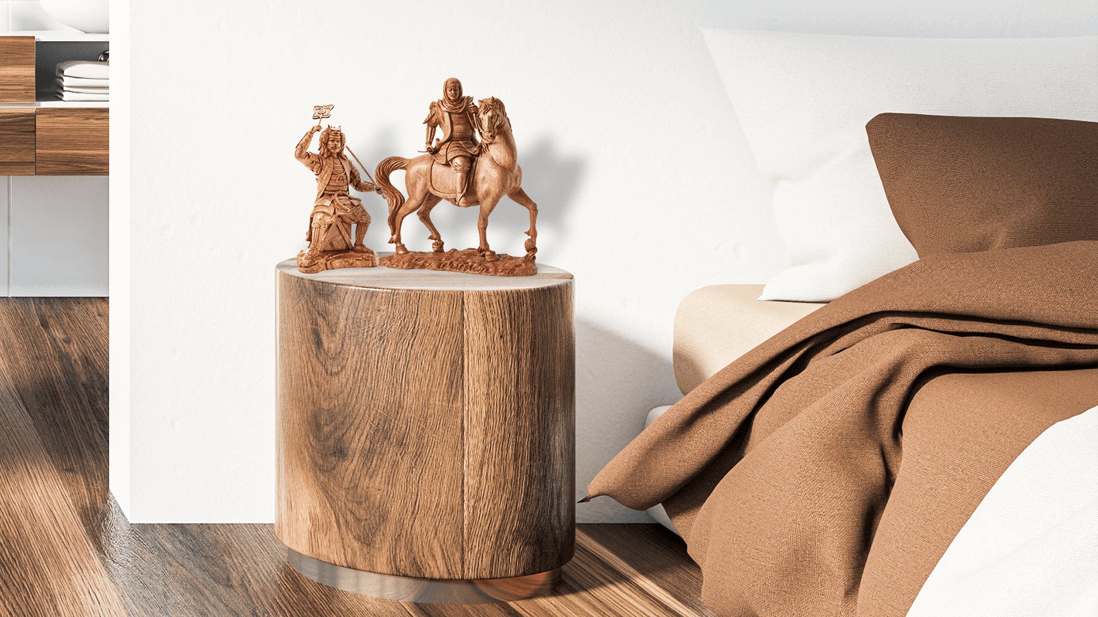 戦国時代に思いを馳せる。本格木像彫刻で魅せる戦国武将