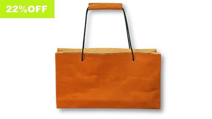 国産天然一枚革！大人カッコイイ、使い捨てない『紙袋風ツールバッグ 