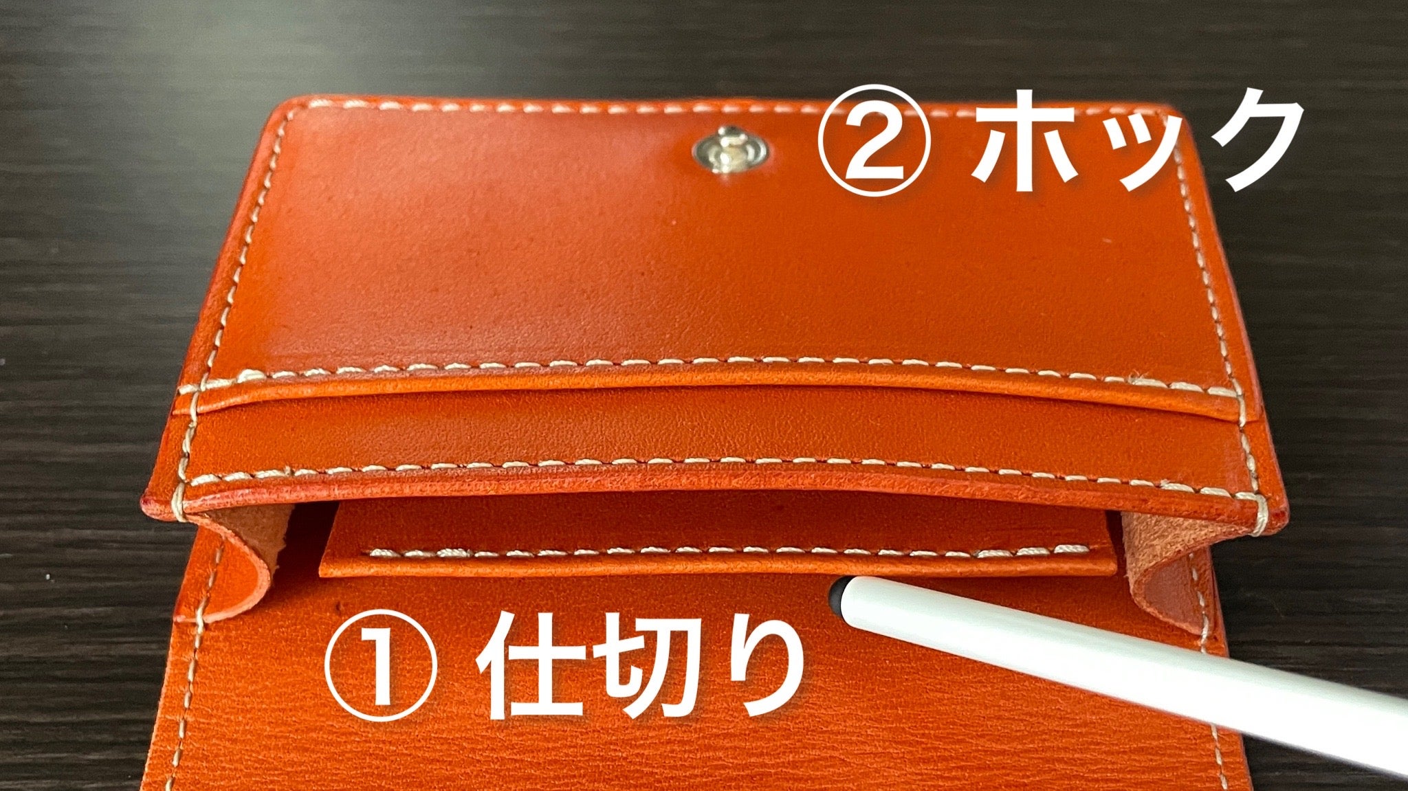 副業・複業対応／補充忘れ防止／財布に変身「TPOな仕切り付き名刺入れ