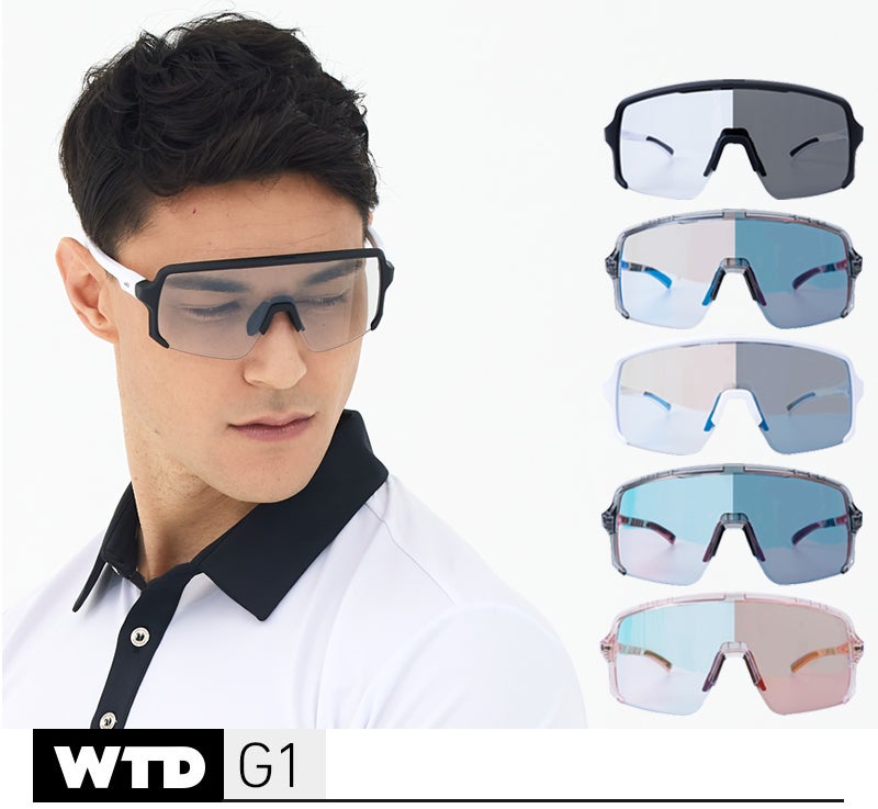 WTDペンタ ブラックスモーク 変色 サングラス 長時間スポーツでも快適！鼻パッドとフレームが3段階調節可能！WTD変色