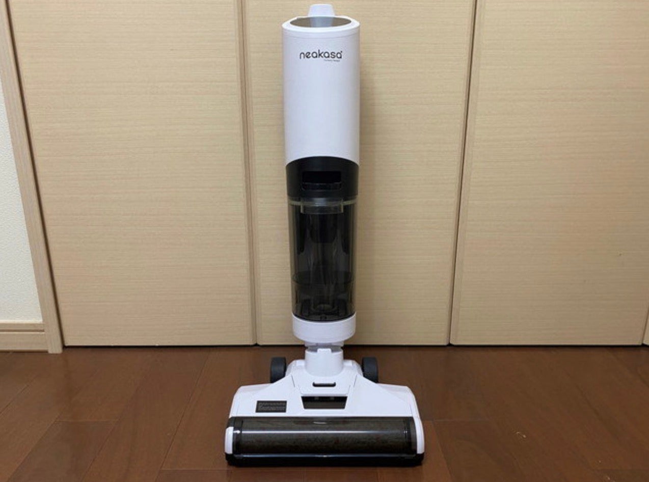 強力吸引・モップ掛け・ローラー自動洗浄オールイン！電動クリーナー