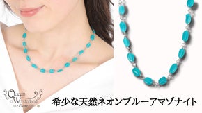 【丈夫でお肌に優しい サージカルステンレス製】天然石 アマゾナイト ネックレス