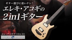 両方欲しいあなたに！１本でエレキとアコギどちらも弾ける省スペースギター